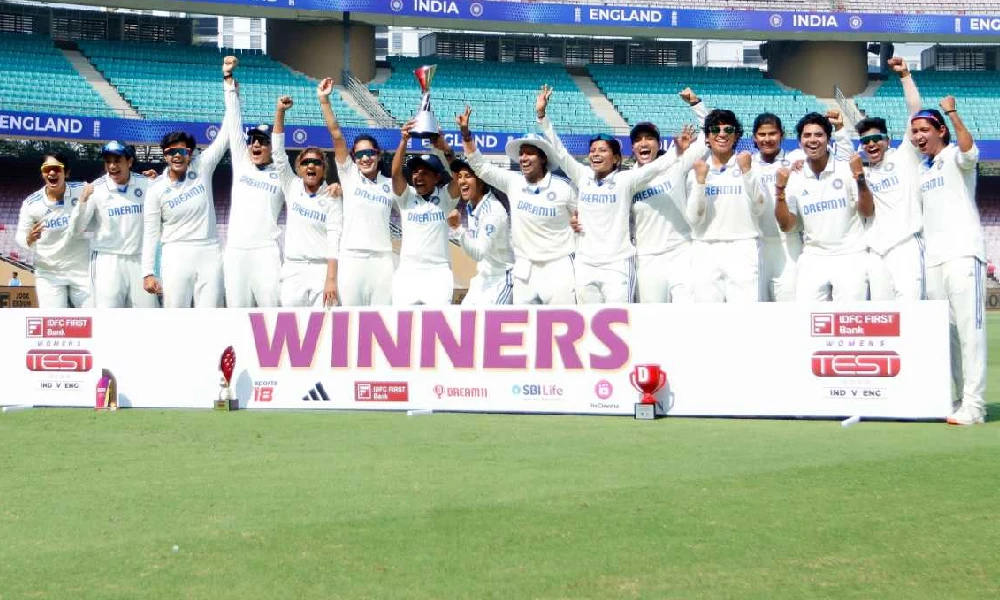 India clinched the one-off Test against England by a huge margin