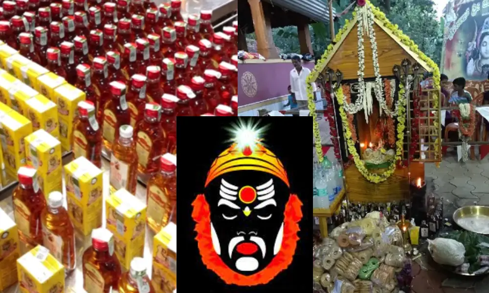 1002 bottles of alcohol offered to koragajja in Udupi