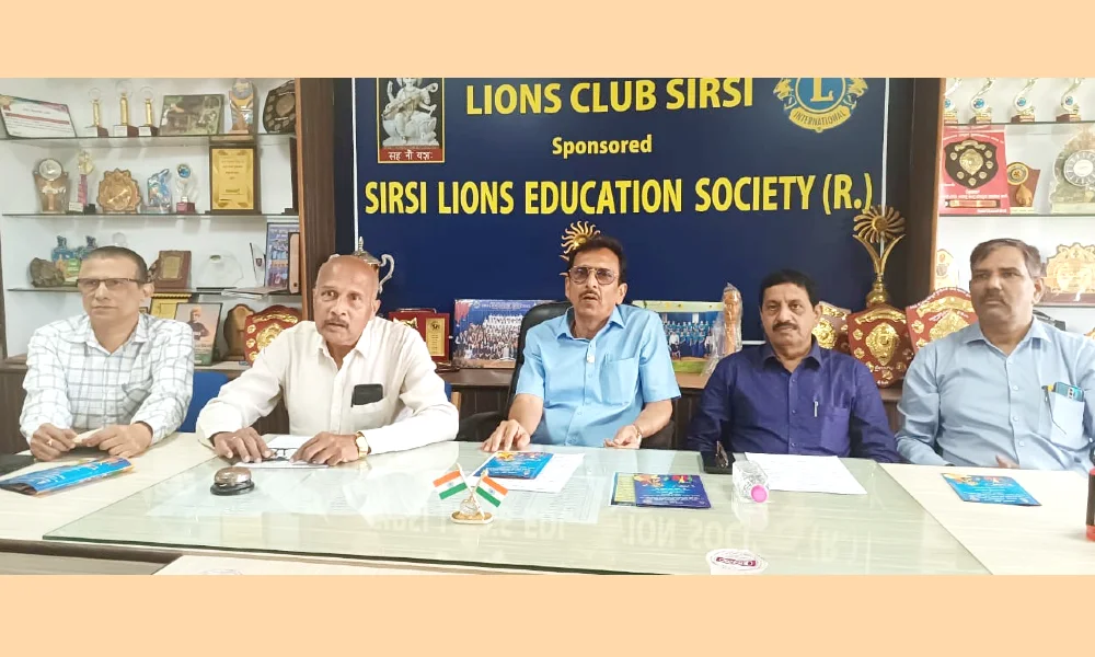 Lions Education Society President Prabhakar Hegde Pressmeet in sirsi