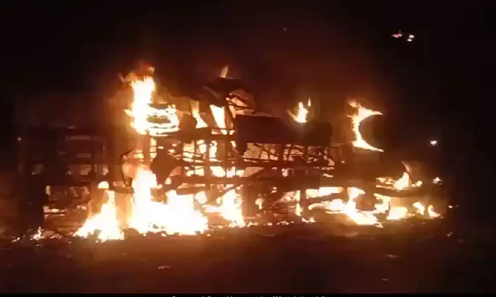 MP bus fire accident