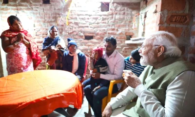 Narendra Modi Visits Meera Manjhi House