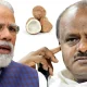 PM Narendra Modi and HD Kumaraswamy