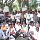 Congress protests in front of Pratap Simha's office