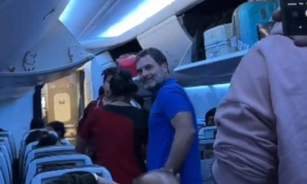 Rahul Gandhi On Flight