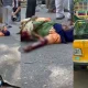 Woman collides with goods auto
