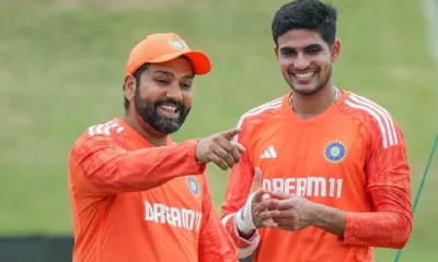 Rohit Sharma & Shubman Gill during practice session