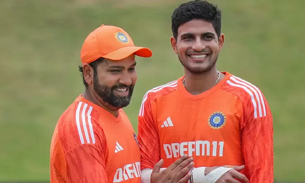 Rohit Sharma and Shubman Gill were in a joyful mood while training