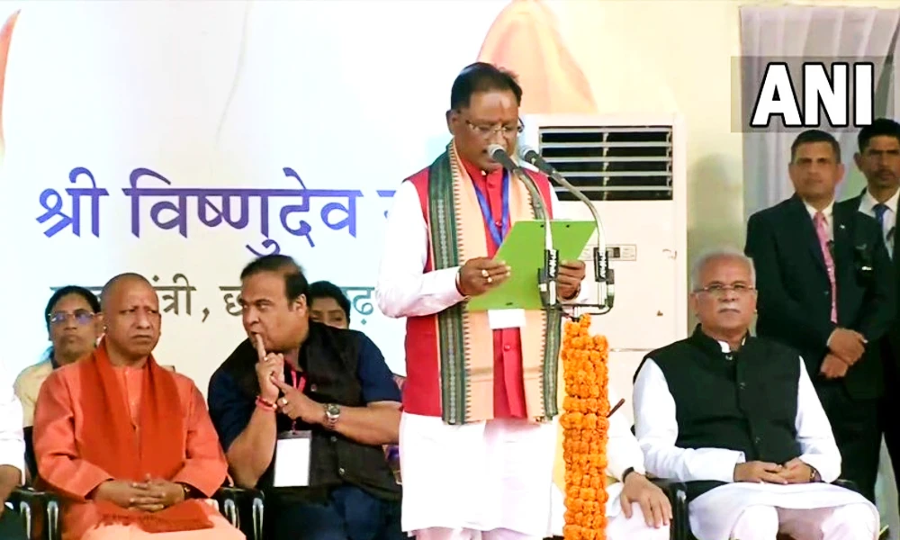 Vishnu Deo Sai sworn in as Chhattisgarh Chief Minister and two dcm