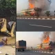 road accident in mandya and fire accident in vijyapura