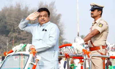 75th Republic Day celebrations in Vijayapur, District In-charge Minister M.B. Patil flag hoisting