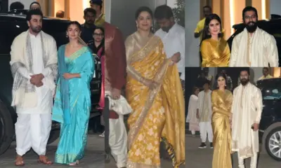Alia Bhatt stuns in saree Ranbir Kapoor wears dhoti-kurta