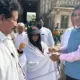 Awareness by the district administration to wear traditional dress to have darshan of God in Hampi