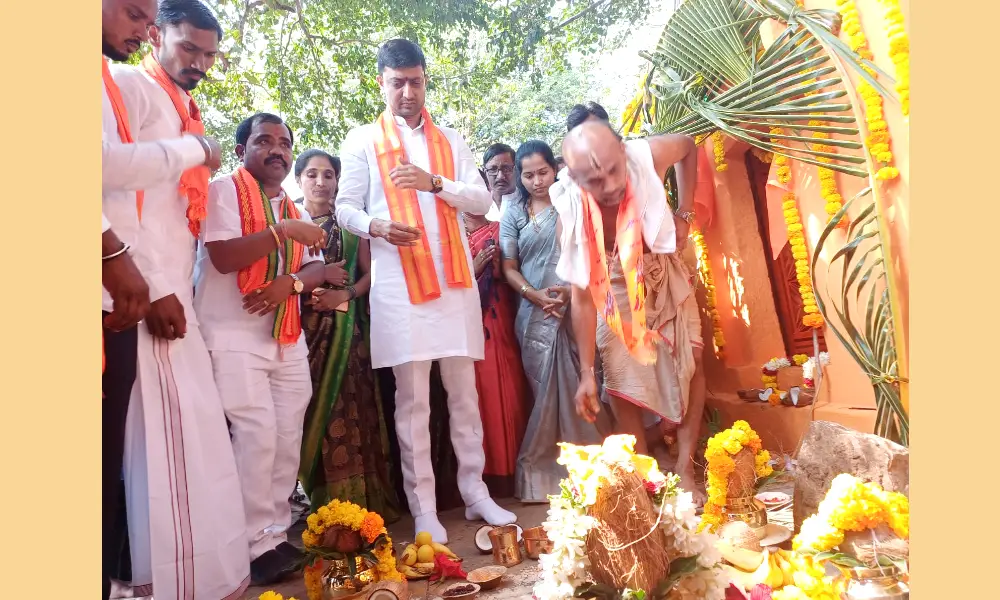 Ayodhya Ram Mandir Inauguration, Special pooja offered by Gurumatkal MLA Sharangowda Kandakuru