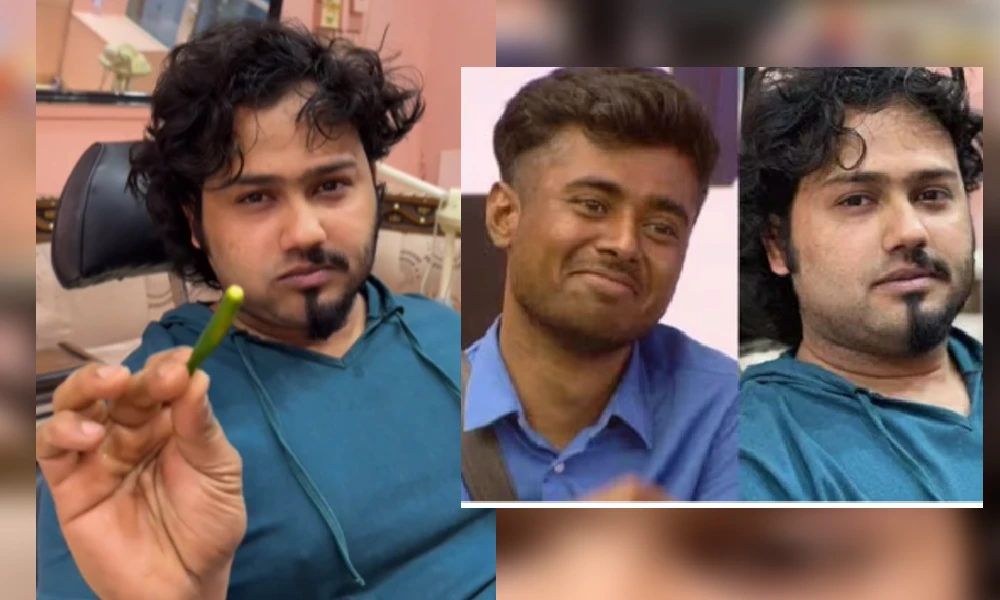 Bigg Boss Kannada Season 10 Drone Prathap Fan Shaves Half Of His Beard