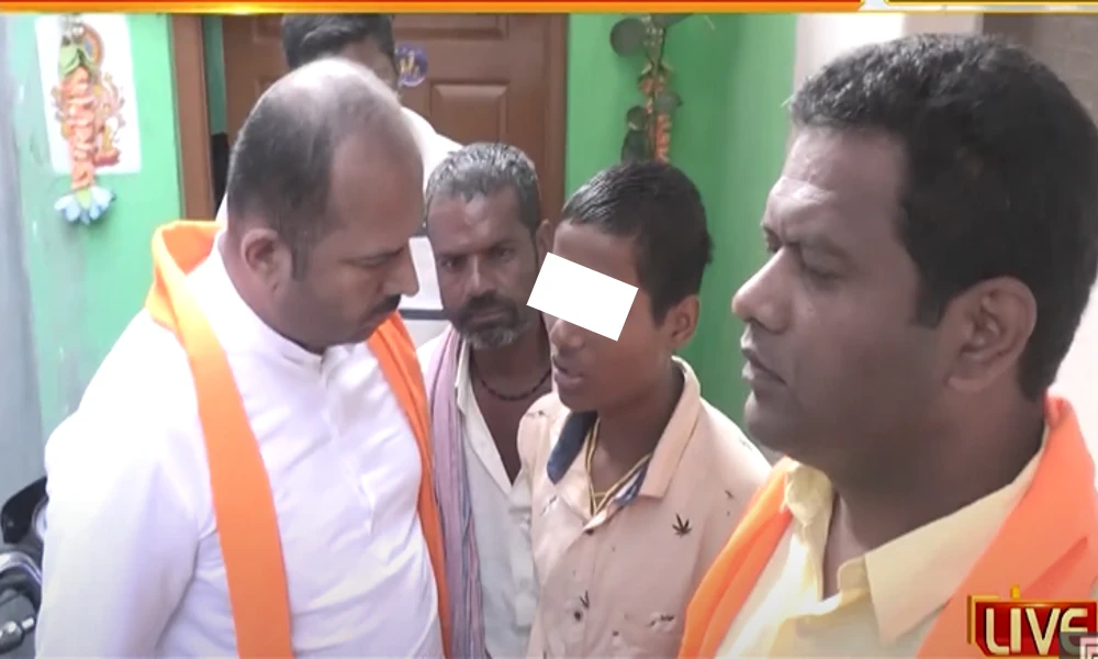 Keragodu Hanuman flag controversy minor was taken away for questioning by the police
