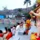 Hanuman tandav mantra chanting in pampasarovar near gangavathi