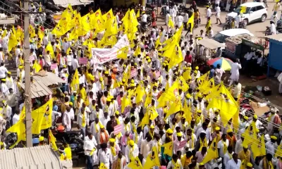 Huge protest in Vadagera Taluk demanding inclusion of Kuruba community in Scheduled Tribe