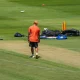 Rahul Dravid inspects the pitch
