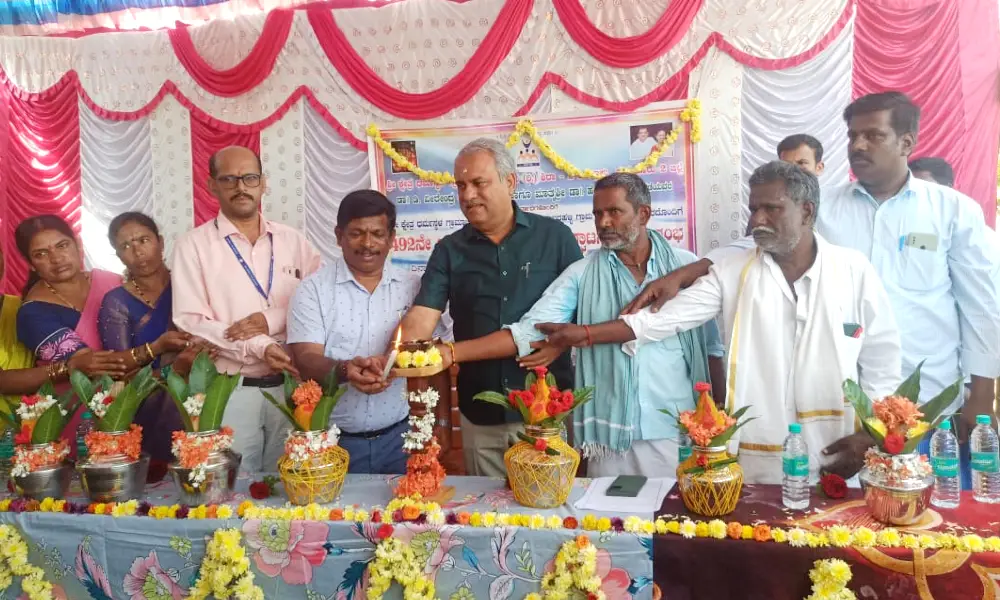 Inauguration of Shuddaganga drinking water plant in Shagadadu village in shira