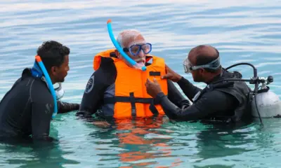 PM Narendra Modi swam in Lakshadweep sea; Watch the video here