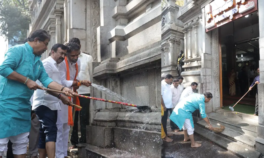 R Ashok clean temples