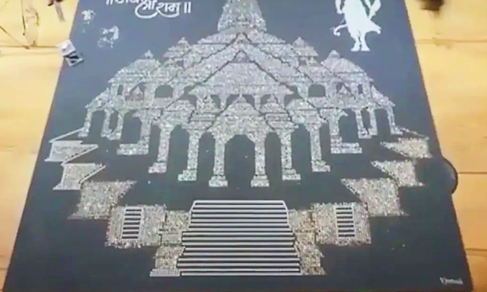 Rama Mandir replica built using 9,999 diamonds