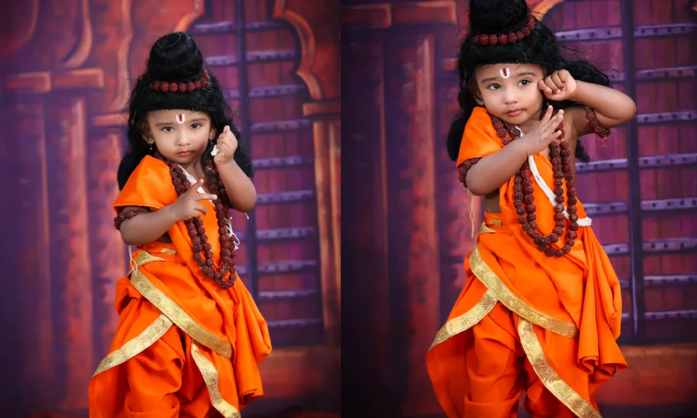 Photo shoot dressed as Balarama