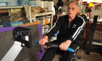 Fitness, The age of this man is 93, but the body is only 40 years old