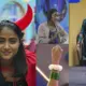 Sangeetha Sringeri getting support of winning bigg boss trophy