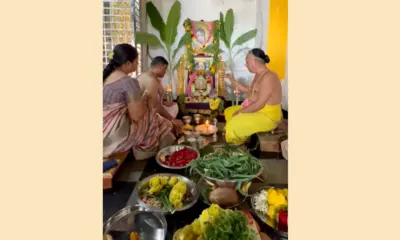 Shree Satyanarayana Pooja at Navaneetha Gopalakrishna Temple Melukunte Village, shira taluk