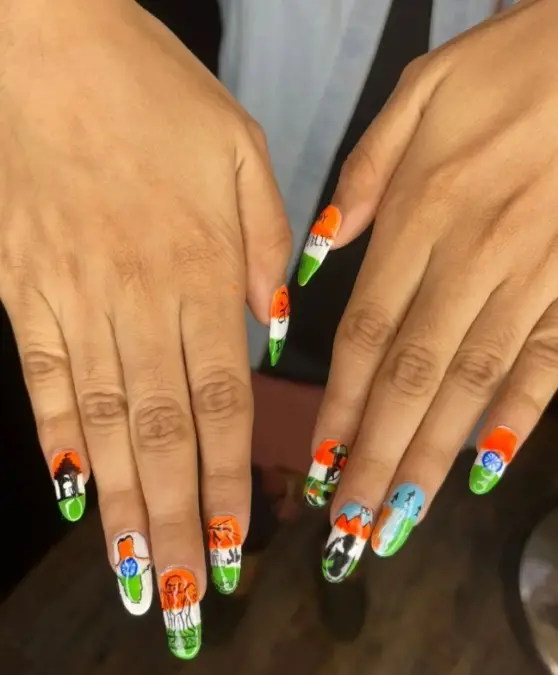 Trending patriotic nail art