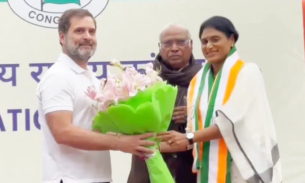 YS Sharmila Joins Congress