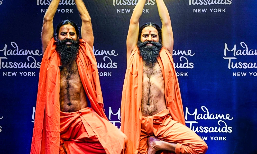 Wax Statue of yoga guru Baba Ramdev at New York Madame Tussauds Museum