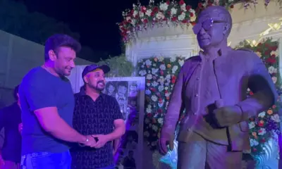 Actor Darshan Chocolate Statue Unveiled In Ramanagara By friends