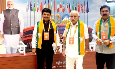 BS Yediyurappa BY Vijayendra and BY Raghavendra in Delhi BJP working committee meeting