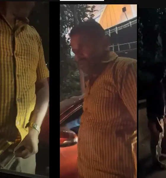 Cab driver takes off his pants for touching the vehicle Opposition rude behaviour