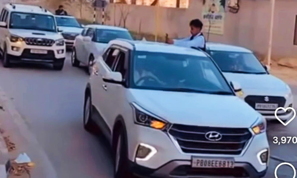 Viral video, Farewell Celebration of class 12 and Dangerous car rally organised