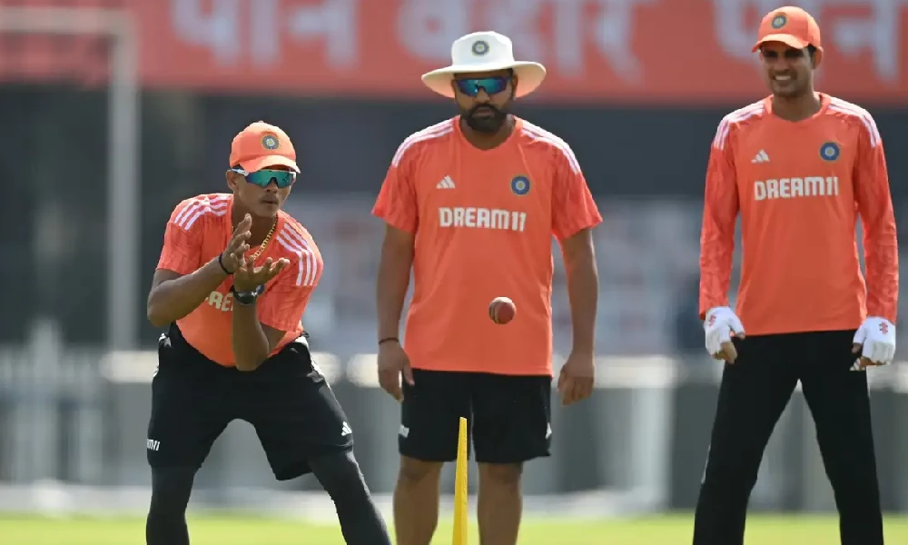 Yashasvi Jaiswal, Rohit Sharma and Shubman Gill get their game faces on