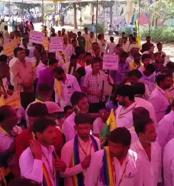 Labour protest in Bangalore