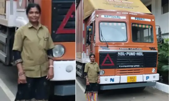 Lady Lorry Driver Hubballi2