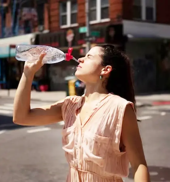 Karnataka Weather is so Hot in two days and hot girl drinking water