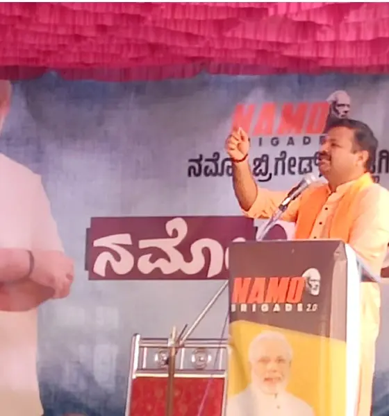 Chakravarthi sulibele spoke in Namo Bharat programme at Kudligi