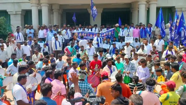 Ramanagara issue protest by dalit leaders