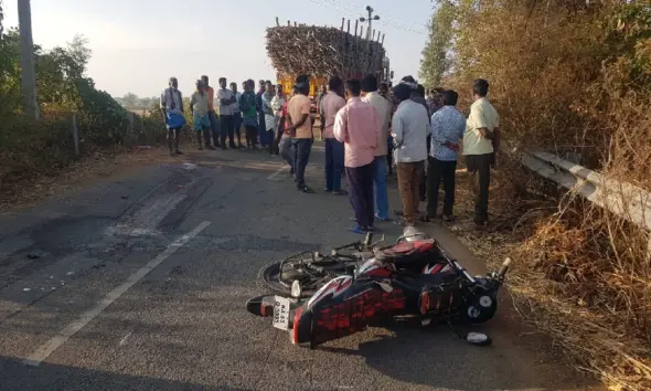 Lorry And bike Accident