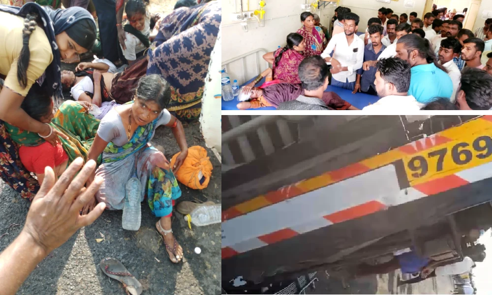 Pick up vehicle carrying labourers overturns Woman dead 20 injured