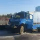 Road accident tempo collides with tipper and driver cleaner critical