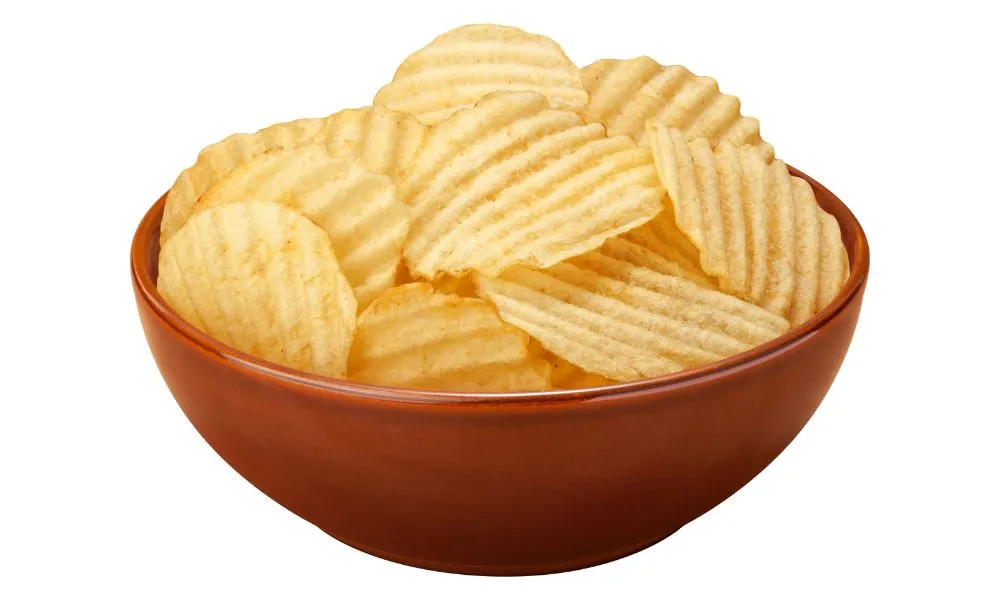 Wavy Chips in a Bowl