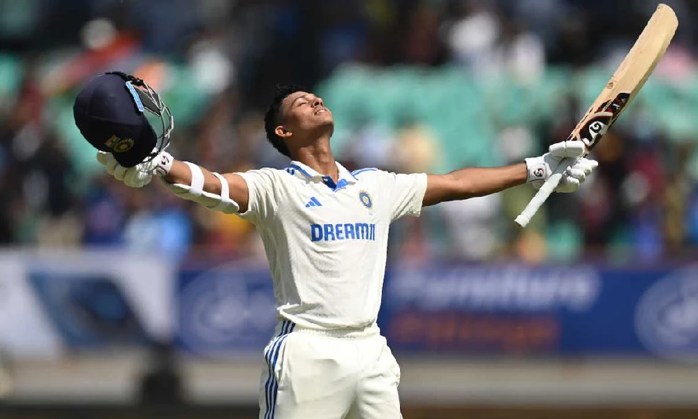 Yashasvi Jaiswal soaks in the moment after reaching his double-ton