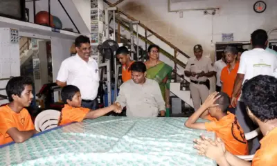 Uttara Kannada ZP CEO eshwar Kandu visited Dayanilaya specially abled School in Kumta