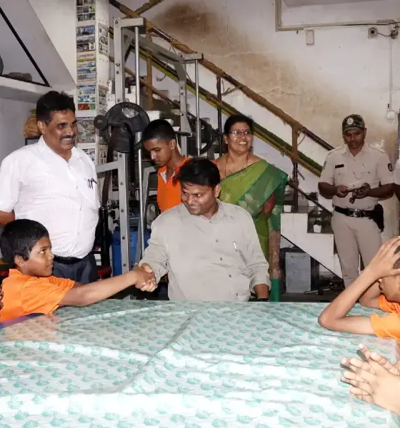 Uttara Kannada ZP CEO eshwar Kandu visited Dayanilaya specially abled School in Kumta